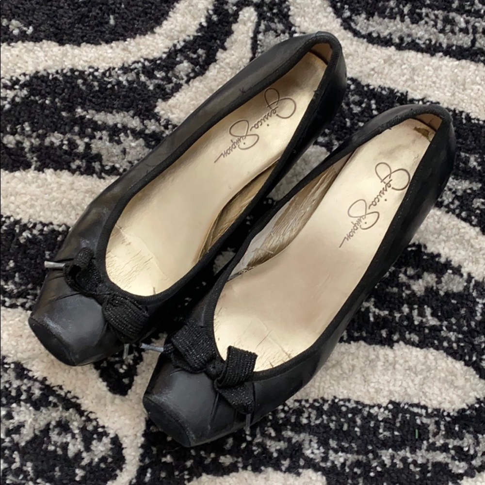 jessica simpson mini heeled slip ons